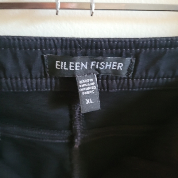 Eileen Fisher Cropped Black Trouser Straight Leg Stretch Extra Large XL - Picture 7 of 8
